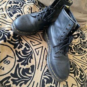 Doc Martens Black Leather Combat Boots